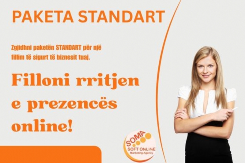 Paketa STANDART me 16 reklama dhe Profil biznesi me domain në platformën Panairi Online, website ne Google me SEO, Dyqan per shitje online, paniri online marketing, si funksionon paniri online, platforma paniri online për biznese